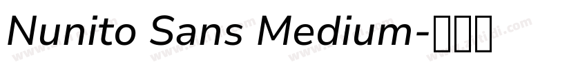 Nunito Sans Medium字体转换 Nunito Sans Medium字体转换